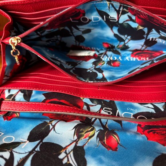 Lodis 1965 Americano Crossbody Bag Clutch Red - Picture 9 of 16